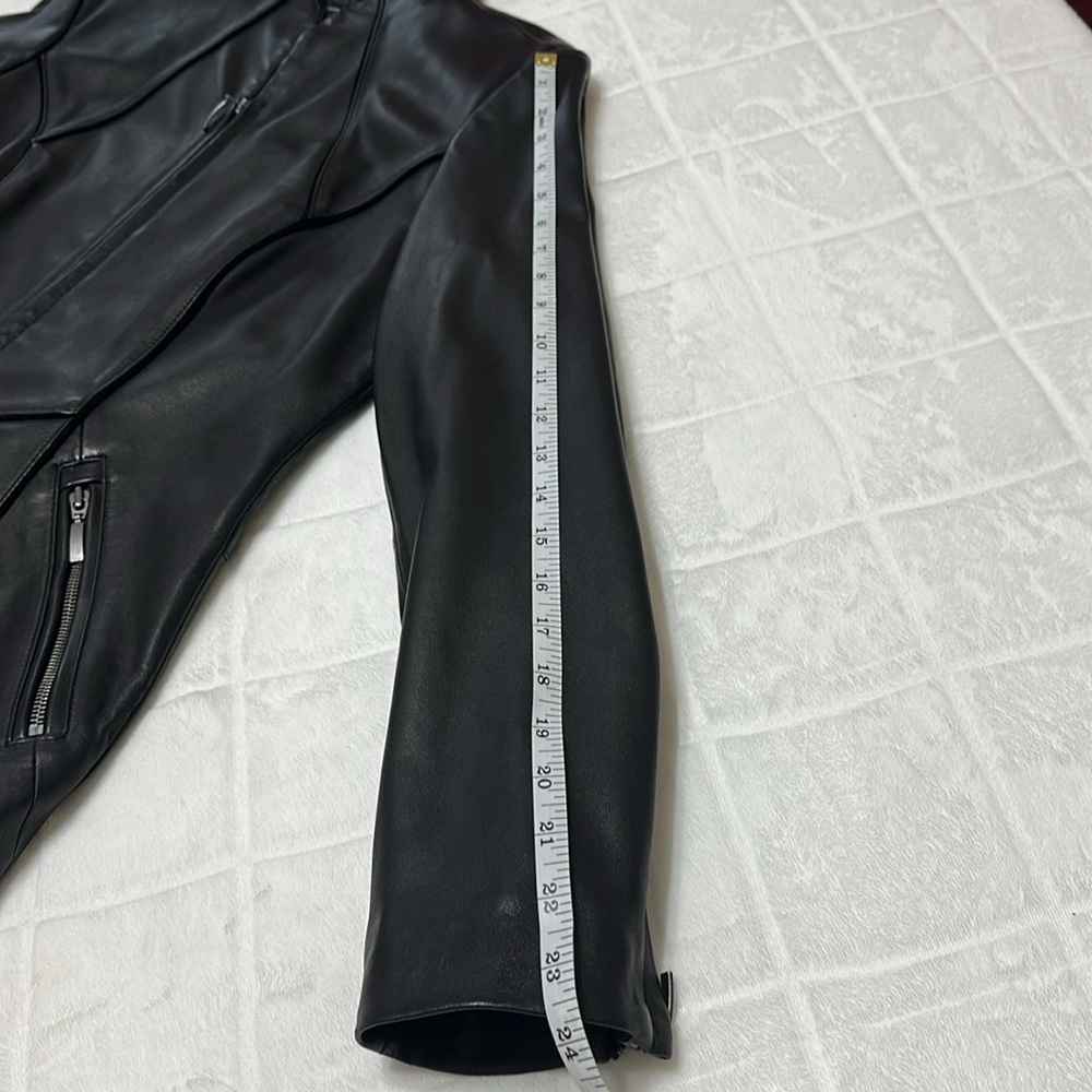Preston & York Elegant Black Leather Coat, Women’s Size Medium - Picture 11 of 12